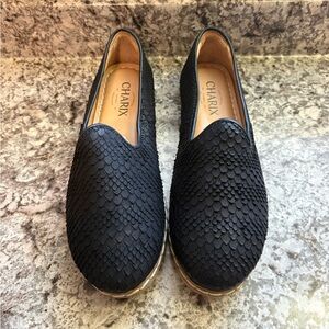 Charix Wild Black Slip Ons NWT